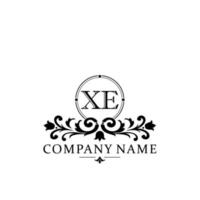 lettre xe floral logo conception. logo pour femmes beauté salon massage cosmétique ou spa marque vecteur