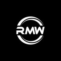 création de logo de lettre rmw en illustration. logo vectoriel, dessins de calligraphie pour logo, affiche, invitation, etc. vecteur