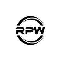 rpw lettre logo conception dans illustration. vecteur logo, calligraphie dessins pour logo, affiche, invitation, etc.