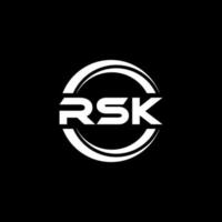 création de logo de lettre rsk en illustration. logo vectoriel, dessins de calligraphie pour logo, affiche, invitation, etc. vecteur