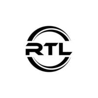 RTL lettre logo conception dans illustration. vecteur logo, calligraphie dessins pour logo, affiche, invitation, etc.