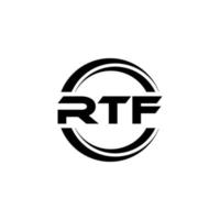 rtf lettre logo conception dans illustration. vecteur logo, calligraphie dessins pour logo, affiche, invitation, etc.