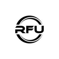 création de logo de lettre rfu en illustration. logo vectoriel, dessins de calligraphie pour logo, affiche, invitation, etc. vecteur