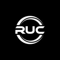 ruc lettre logo conception dans illustration. vecteur logo, calligraphie dessins pour logo, affiche, invitation, etc.