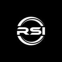 création de logo de lettre rsi dans l'illustration. logo vectoriel, dessins de calligraphie pour logo, affiche, invitation, etc. vecteur