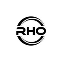 création de logo de lettre rho en illustration. logo vectoriel, dessins de calligraphie pour logo, affiche, invitation, etc. vecteur