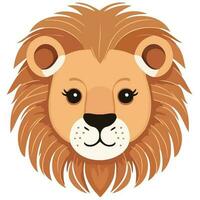 africain Lion mammifère carnivore animal visage vecteur