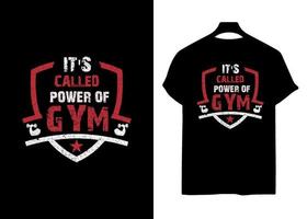 une noir T-shirt avec le mots c'est appelé le Puissance de Gym sur il vecteur