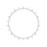 échelle de mesure ronde à 360 degrés du baromètre, compteur de vitesse, boussole, thermomètre. outil de mesure circulaire vecteur