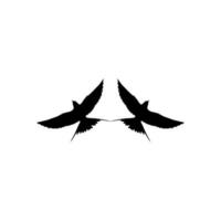 en volant paire de le avaler oiseau silhouette pour logo, pictogramme, site Internet. art illustration ou graphique conception élément. vecteur illustration