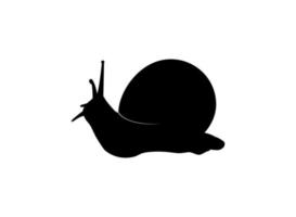 escargots sont aussi appelé escargot silhouette pour logo, art illustration, applications, site Internet ou graphique conception élément. vecteur illustration