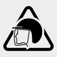 porter le symbole de casque de sécurité isoler sur fond blanc, illustration vectorielle eps.10 vecteur
