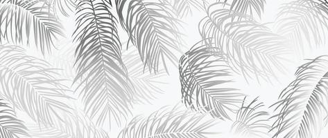 tropical feuilles Contexte vecteur. luxe Naturel jungle paume feuilles, élégant feuillage conception dans minimaliste pente gris Couleur style. conception pour tissu, imprimer, couverture, bannière, décoration, fond d'écran. vecteur