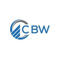 cbw plat comptabilité logo conception sur blanc Contexte. cbw Créatif initiales croissance graphique lettre logo concept. cbw affaires la finance logo conception. vecteur