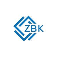 zbk La technologie lettre logo conception sur blanc Contexte. zbk Créatif initiales La technologie lettre logo concept. zbk La technologie lettre conception. vecteur