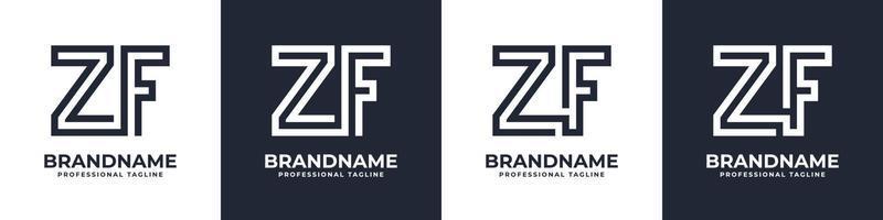 Facile zf monogramme logo, adapté pour tout affaires avec zf ou fz initial. vecteur