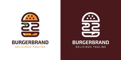 lettre zz Burger logo, adapté pour tout affaires en relation à Burger avec z ou zz initiales. vecteur