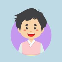 avatar de une Sud Corée personnage vecteur