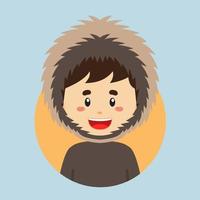 avatar de une esquimau Alaska personnage vecteur