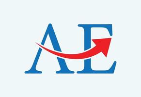 initiale ae lettre logo conception, vecteur conception concept