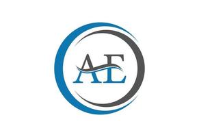 initiale ae lettre logo conception, vecteur conception concept