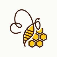 moderne abeille logo vecteur