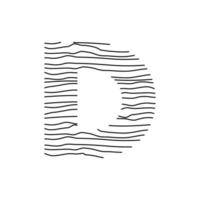 initiale ré abstrait ligne logo vecteur