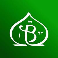 initiale b mosquée dôme logo vecteur