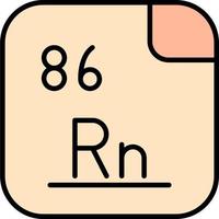 radon vecteur icône