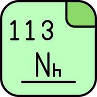 nihonium vecteur icône