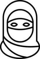 niqab vecteur icône