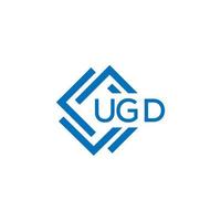 UGD La technologie lettre logo conception sur blanc Contexte. UGD Créatif initiales La technologie lettre logo concept. UGD La technologie lettre conception. vecteur