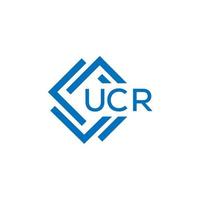 ucr La technologie lettre logo conception sur blanc Contexte. ucr Créatif initiales La technologie lettre logo concept. ucr La technologie lettre conception. vecteur