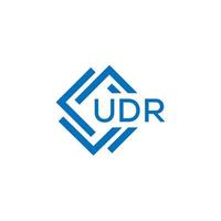 udr La technologie lettre logo conception sur blanc Contexte. udr Créatif initiales La technologie lettre logo concept. udr La technologie lettre conception. vecteur