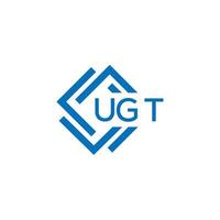 UGT La technologie lettre logo conception sur blanc Contexte. UGT Créatif initiales La technologie lettre logo concept. UGT La technologie lettre conception. vecteur
