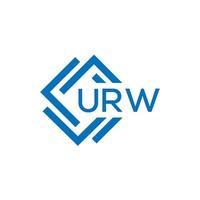 urw La technologie lettre logo conception sur blanc Contexte. urw Créatif initiales La technologie lettre logo concept. urw La technologie lettre conception. vecteur