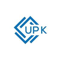 upk La technologie lettre logo conception sur blanc Contexte. upk Créatif initiales La technologie lettre logo concept. upk La technologie lettre conception. vecteur