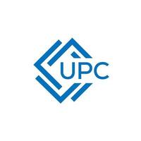 upc La technologie lettre logo conception sur blanc Contexte. upc Créatif initiales La technologie lettre logo concept. upc La technologie lettre conception. vecteur