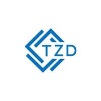 tzd La technologie lettre logo conception sur blanc Contexte. tzd Créatif initiales La technologie lettre logo concept. tzd La technologie lettre conception. vecteur