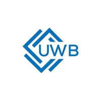 UWB La technologie lettre logo conception sur blanc Contexte. UWB Créatif initiales La technologie lettre logo concept. UWB La technologie lettre conception. vecteur