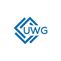 UWG La technologie lettre logo conception sur blanc Contexte. UWG Créatif initiales La technologie lettre logo concept. UWG La technologie lettre conception. vecteur
