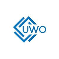 uwo La technologie lettre logo conception sur blanc Contexte. uwo Créatif initiales La technologie lettre logo concept. uwo La technologie lettre conception. vecteur