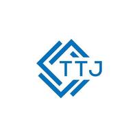 ttj La technologie lettre logo conception sur blanc Contexte. ttj Créatif initiales La technologie lettre logo concept. ttj La technologie lettre conception. vecteur