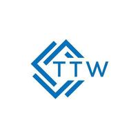 ttw La technologie lettre logo conception sur blanc Contexte. ttw Créatif initiales La technologie lettre logo concept. ttw La technologie lettre conception. vecteur