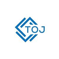 toj La technologie lettre logo conception sur blanc Contexte. toj Créatif initiales La technologie lettre logo concept. toj La technologie lettre conception. vecteur