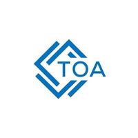 toa La technologie lettre logo conception sur blanc Contexte. toa Créatif initiales La technologie lettre logo concept. toa La technologie lettre conception. vecteur