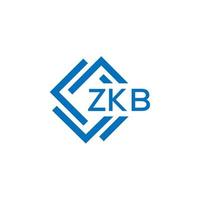 zkb La technologie lettre logo conception sur blanc Contexte. zkb Créatif initiales La technologie lettre logo concept. zkb La technologie lettre conception. vecteur