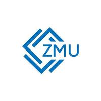 zmu La technologie lettre logo conception sur blanc Contexte. zmu Créatif initiales La technologie lettre logo concept. zmu La technologie lettre conception. vecteur