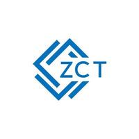 Z CT La technologie lettre logo conception sur blanc Contexte. Z CT Créatif initiales La technologie lettre logo concept. Z CT La technologie lettre conception. vecteur