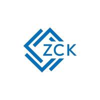 zck La technologie lettre logo conception sur blanc Contexte. zck Créatif initiales La technologie lettre logo concept. zck La technologie lettre conception. vecteur